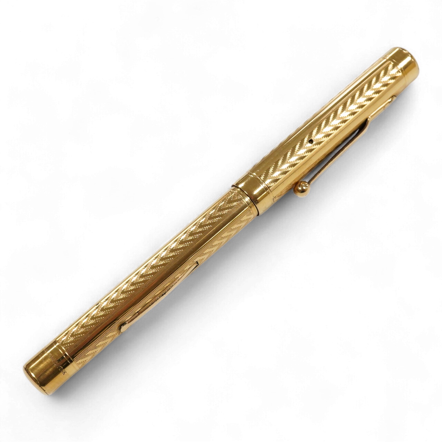 A Mabie Todd & Co. Swan gold filled lever filler. Made in USA with No.2 14ct. gold nib
